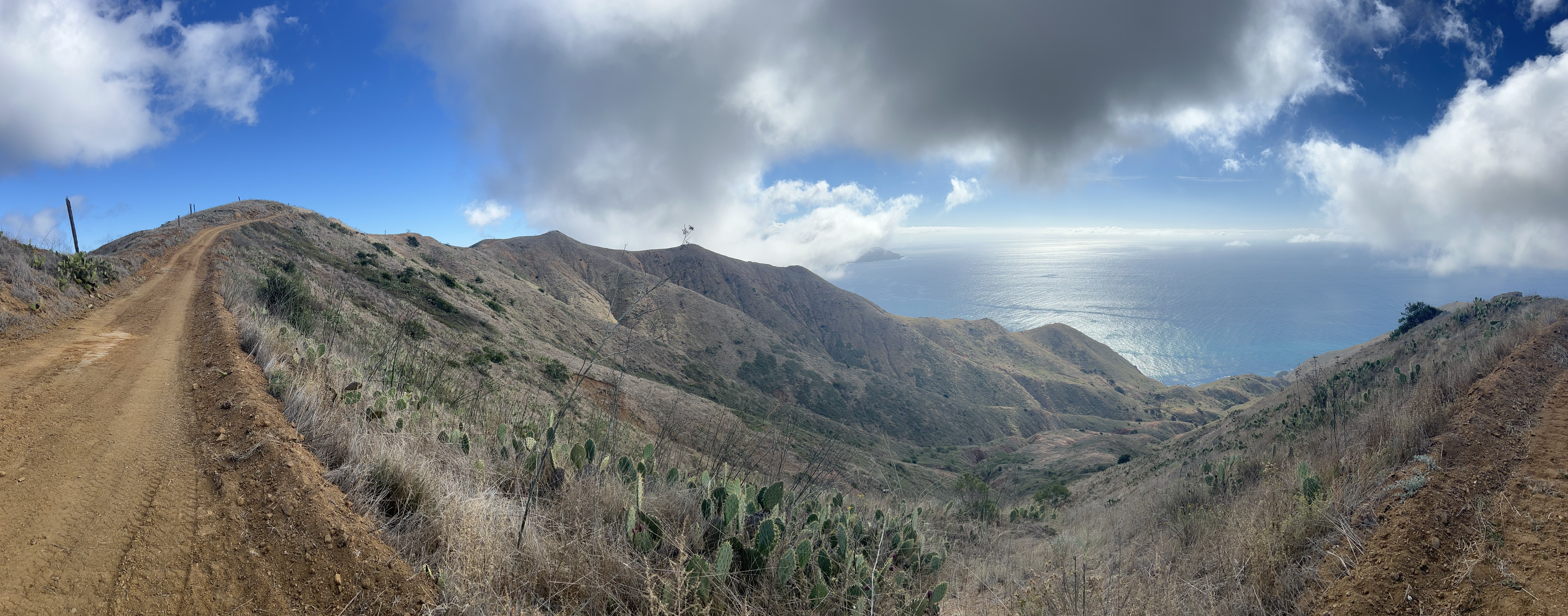 Heading south on the Trans Catalina Trail towards Two Harbors