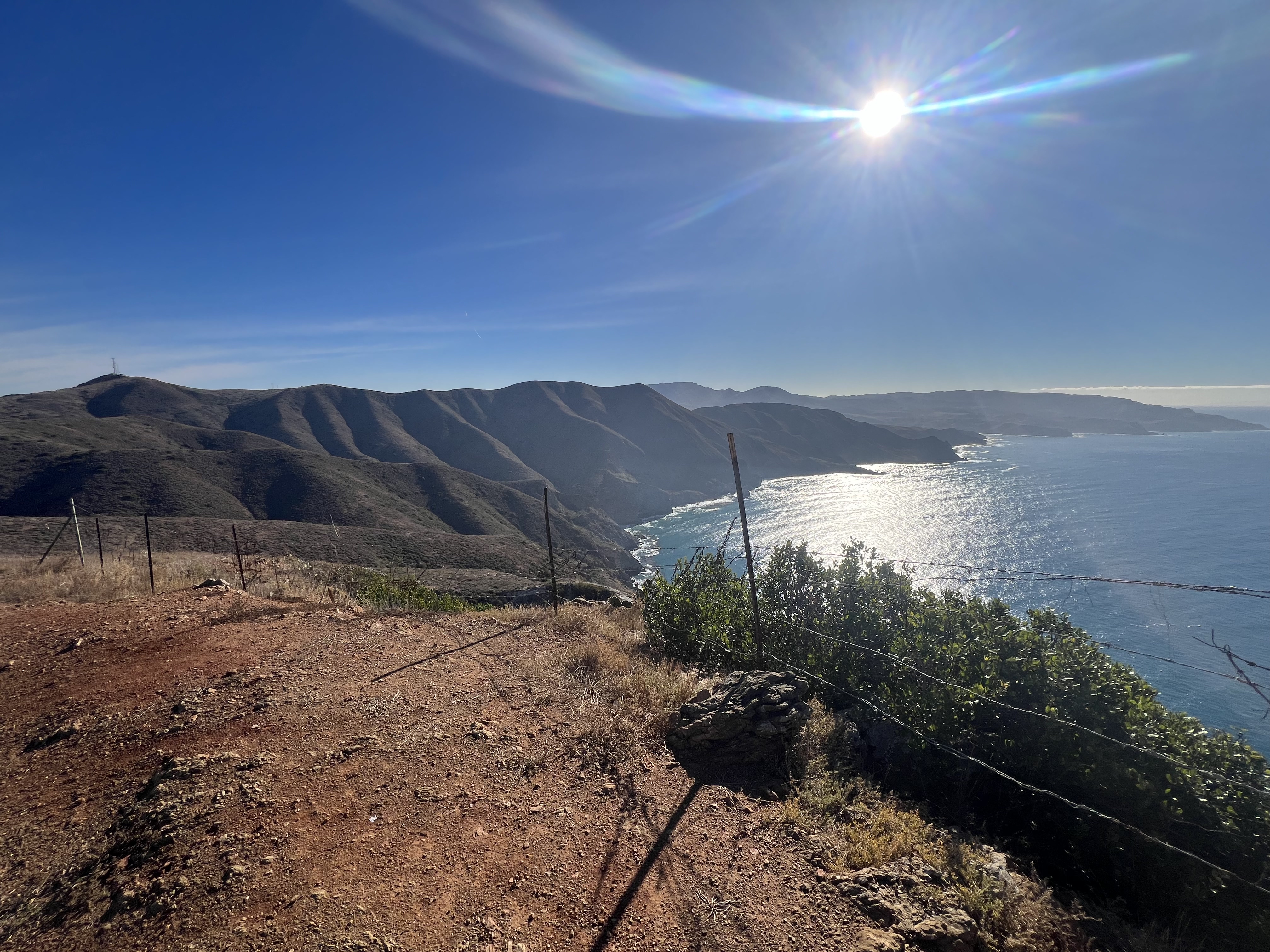 Looking towards the south end of Catalina Island from Cat Overlook