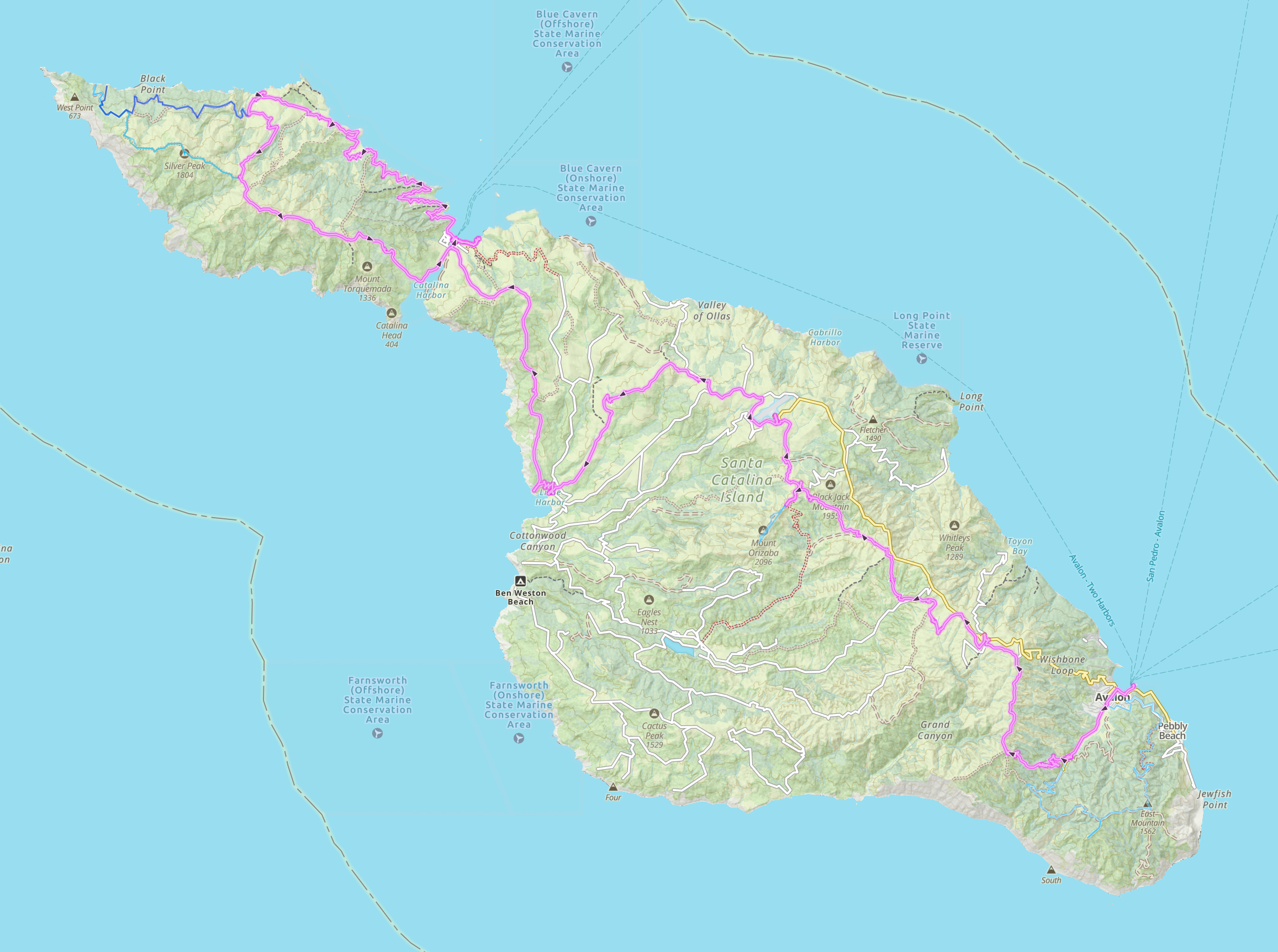 Map of our TCT route